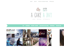 Tablet Screenshot of acakeaday.com